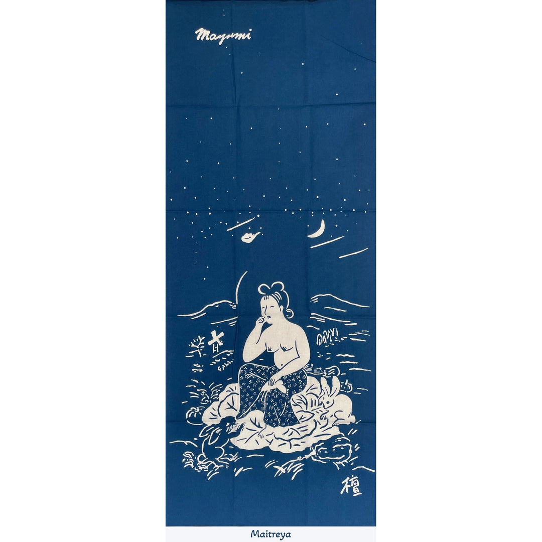 Tenugui Cloths- Rainbow Female Bodhisattvas, Set of 7