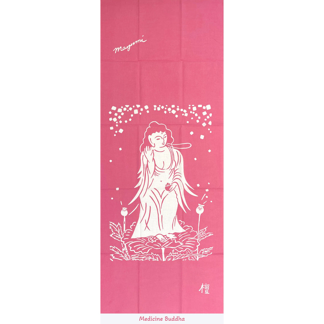 Tenugui Cloths- Rainbow Female Bodhisattvas, Set of 7