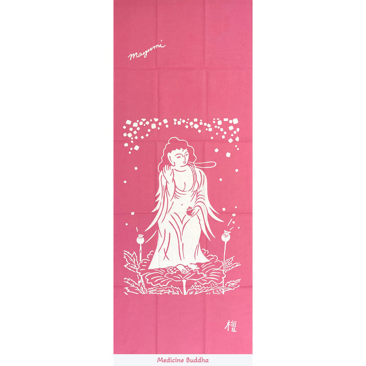 Tenugui Cloths- Rainbow Female Bodhisattvas, Set of 7