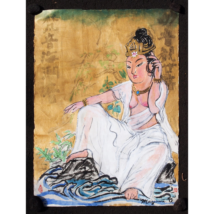 Quan Yin in White Robe, Sitting